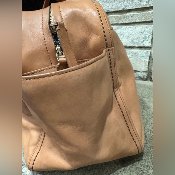 Vintage Lanvin JL Brown Calfskin Leather Bowling Bag - Picture 6 of 10